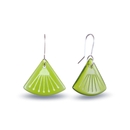 Glass Pohutukawa Flower Earrings Green