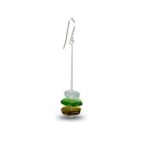 Glass Pancake Stack Earrings Green