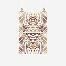 Tea Towel Kowhaiwhai Brown-lifestyle-The Vault