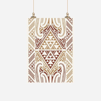 Tea Towel Kowhaiwhai Brown
