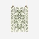 Tea Towel Kowhaiwhai Green