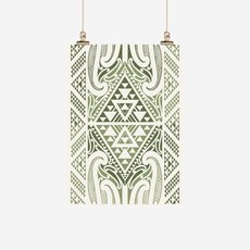 Tea Towel Kowhaiwhai Green-lifestyle-The Vault