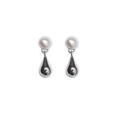 Droplet Moon Glow Studs-jewellery-The Vault
