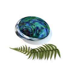 Glass Paua Shell Bowl Small-artists-and-brands-The Vault