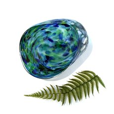 Glass Paua Shell Bowl Medium-artists-and-brands-The Vault
