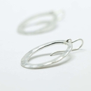 Oval Piriori Earrings Silver