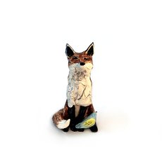 Fox with Blue Bird Sculpture-artists-and-brands-The Vault