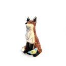 Fox with Blue Bird Sculpture