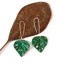 Kawakawa Earrings Brass Patina