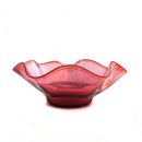 Fluted Glass Bowl Gold Ruby
