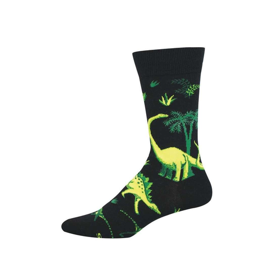 Man's Socks Scenic Dinos Black