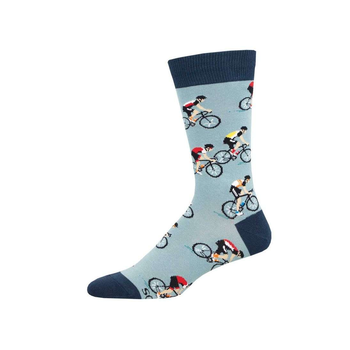 Men's Socks Cycling Crew Blue