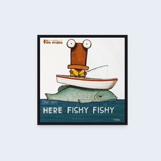 Tin Man Here Fishy Fishy Box Frame-artists-and-brands-The Vault