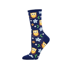 Woman's Socks Night Owl Navy-artists-and-brands-The Vault