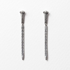 Rising Cobra Earrings Silver-jewellery-The Vault