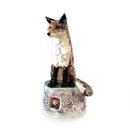 Fox Sculpture with Rose