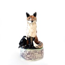 Fox Sculpture with Left Raven -artists-and-brands-The Vault