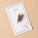 Huia Feather Antique Gold Pin