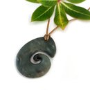 Inaga Flower Pounamu Pendant Koru Hook