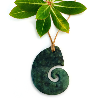 Marsden Flower Pounamu Pendant Koru Hook