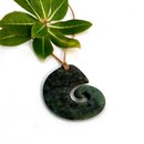 Marsden Flower Pounamu Pendant Koru Hook