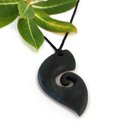 Hokitika Jade Pounamu Pendant Koru Hook