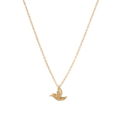 Fine Hummingbird Necklace Gold Plate