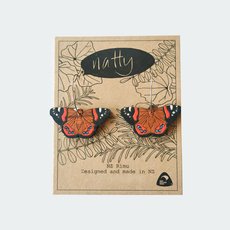 Red Admiral Butterfly Earrings-jewellery-The Vault