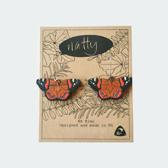 Red Admiral Butterfly Earrings