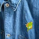 Kakariki Karaka Orange Fronted Parakeet Enamel Pin