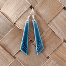 Blue Koru Detail Large Earrings