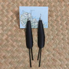 Tui Earrings Medium Feathers with Strands-jewellery-The Vault