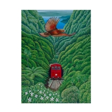 Kaka & the Cable Car A2 Print-artists-and-brands-The Vault