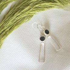 Pounamu Earrings Rectangle-jewellery-The Vault