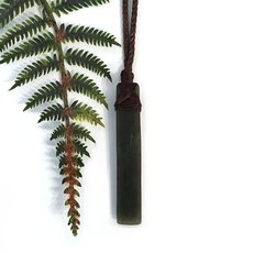 Pounamu Pendant Lashed Toki Large-jewellery-The Vault