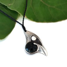 Silver Kokako Pendant with Pounmau-jewellery-The Vault