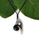 Silver Kokako Pendant with Pounmau