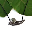 Silver Fern Pendant with Pounmau