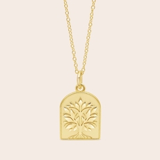 Tree of Life Grounded Necklace Gold Plate-jewellery-The Vault