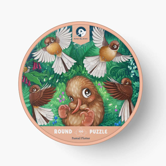 Fantail Flurry Round Puzzle 100 Piece