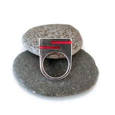 Pink Acrylic Aluminium Ring-jewellery-The Vault