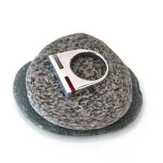 Rose Opal Acrylic Aluminium Ring-jewellery-The Vault