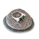 Bright Green Green Opal Rose Acrylic Aluminium Ring