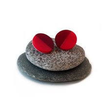 Rose Purple Acrylic Stud Earrings-jewellery-The Vault