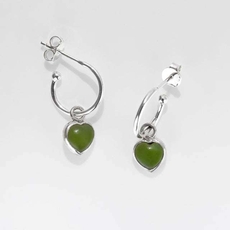 Pounamu Heart Earring-jewellery-The Vault