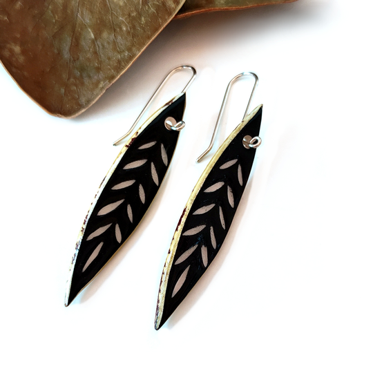 Porcelain Earrings Leaf