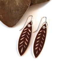 Porcelain Earrings Leaf-jewellery-The Vault