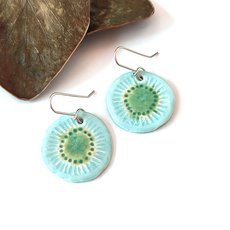 Porcelain Earrings Disc-jewellery-The Vault