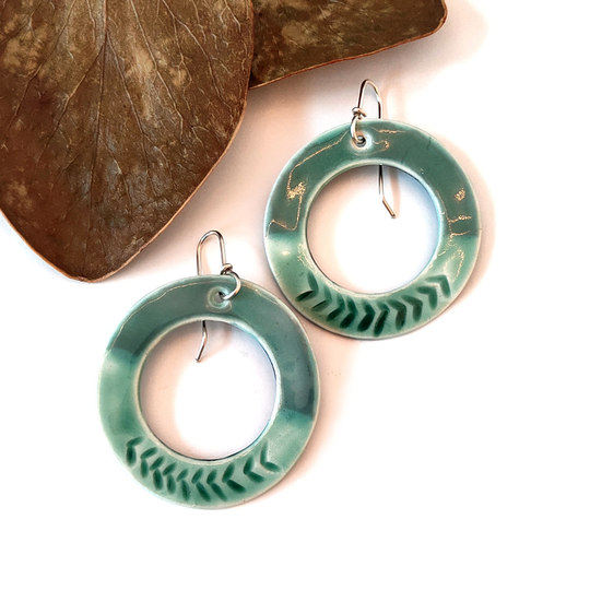 Porcelain Earrings Donut