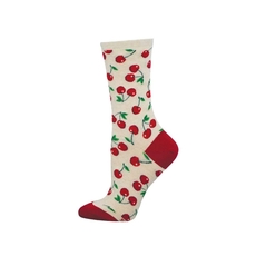 Woman's Socks Absolutely Cherry Ivory Heather-artists-and-brands-The Vault